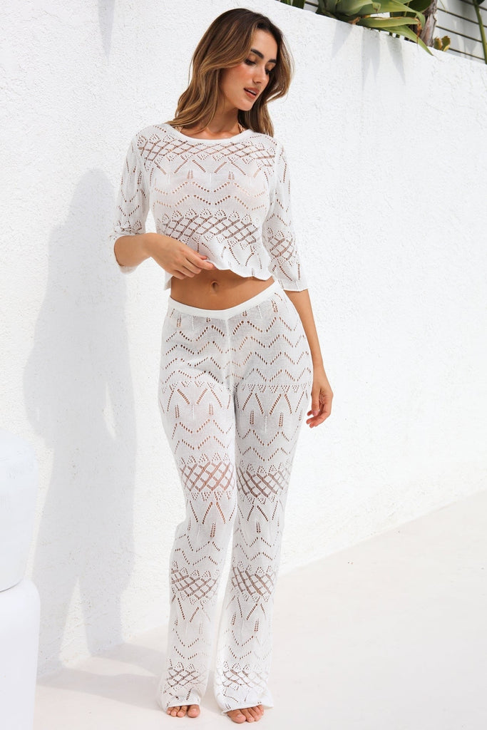 White Playa Pants Set