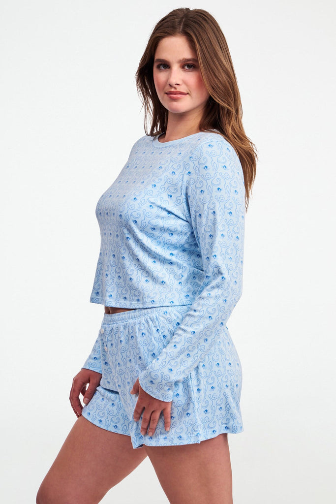Monkey Rosebud Long Sleeve Baby Tee