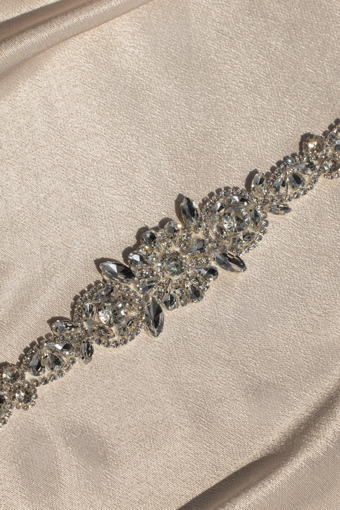 Silver Eternal Love Bridal Sash
