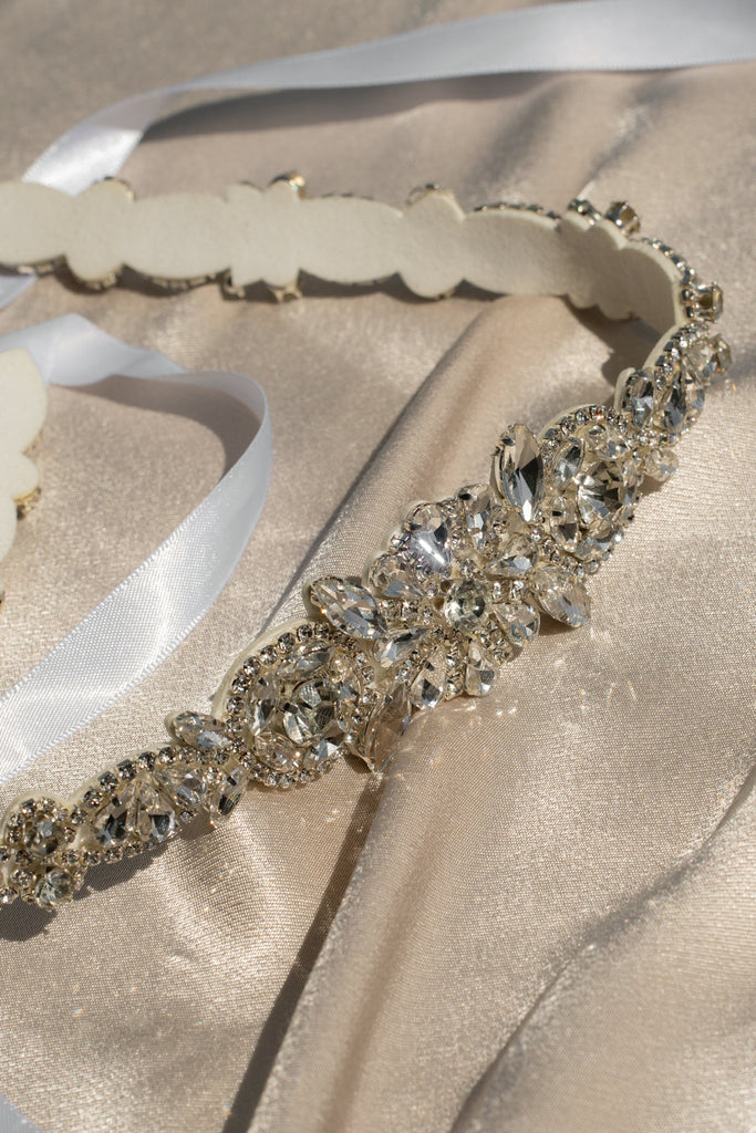 Silver Eternal Love Bridal Sash