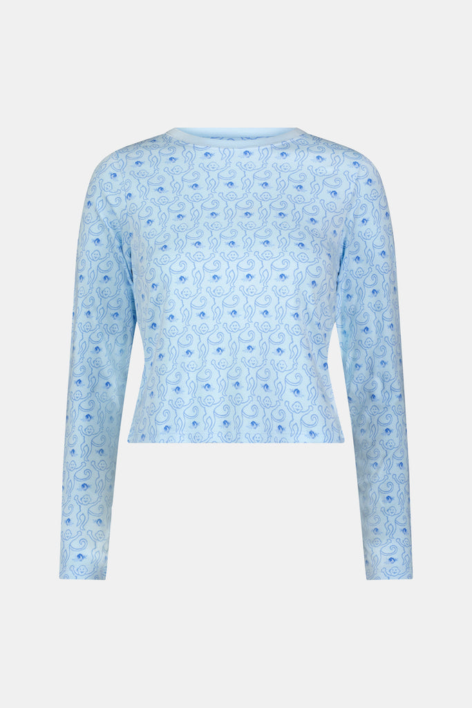 Monkey Rosebud Long Sleeve Baby Tee