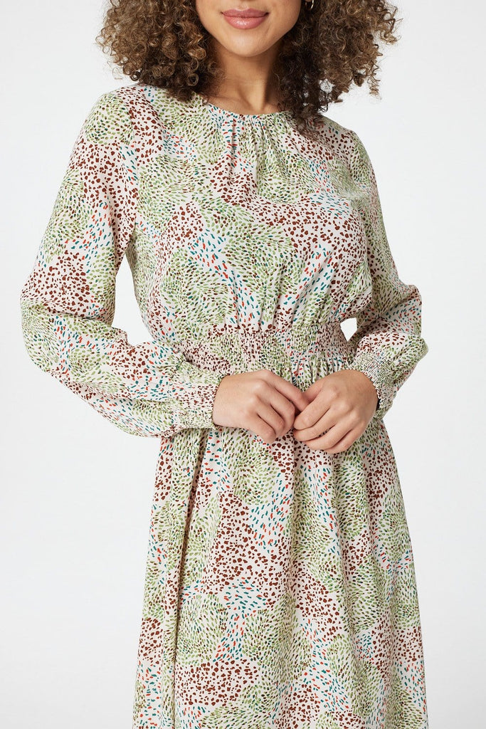Printed  Midi Tea Dress