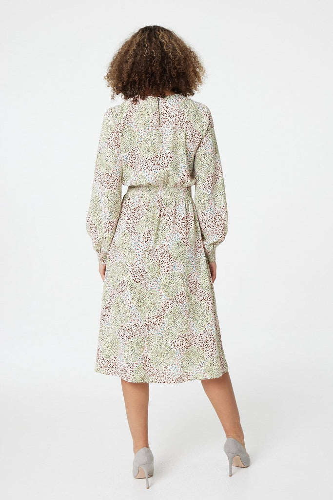 Printed  Midi Tea Dress