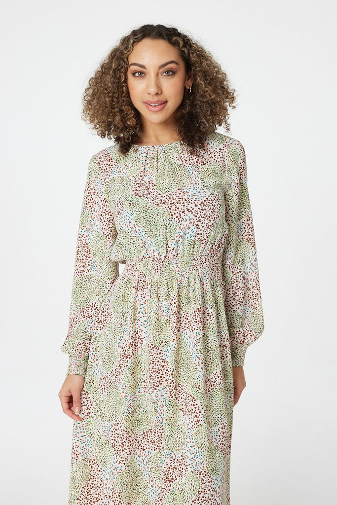 Printed  Midi Tea Dress