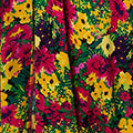 Floral Shirred Short Sleeve Midi Dress