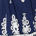 Ikat Print 1/2 Flared Sleeve Midi Dress