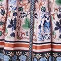 Printed Tie-Up Waist Knee Length Dress
