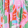 Abstract Shirred Knee Length Dress