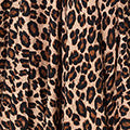 Animal Print Shirred Knee Length Dress