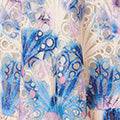 Floral Lace Trim High Neck Maxi Dress