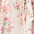 Floral Tie Waist High Neck Short Dress