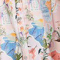 Printed Tie Waist 1/2 Sleeve Midi Dress
