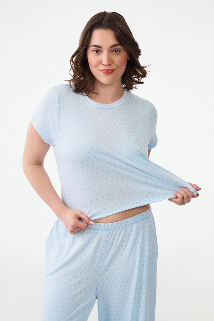 Hearts Tonal Classic Baby Tee