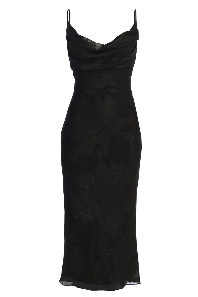 Black Midnight Magic Midi Dress