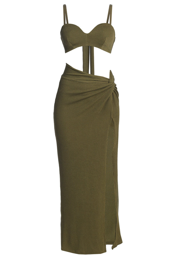 Olive Deidra Draped Skirt Set