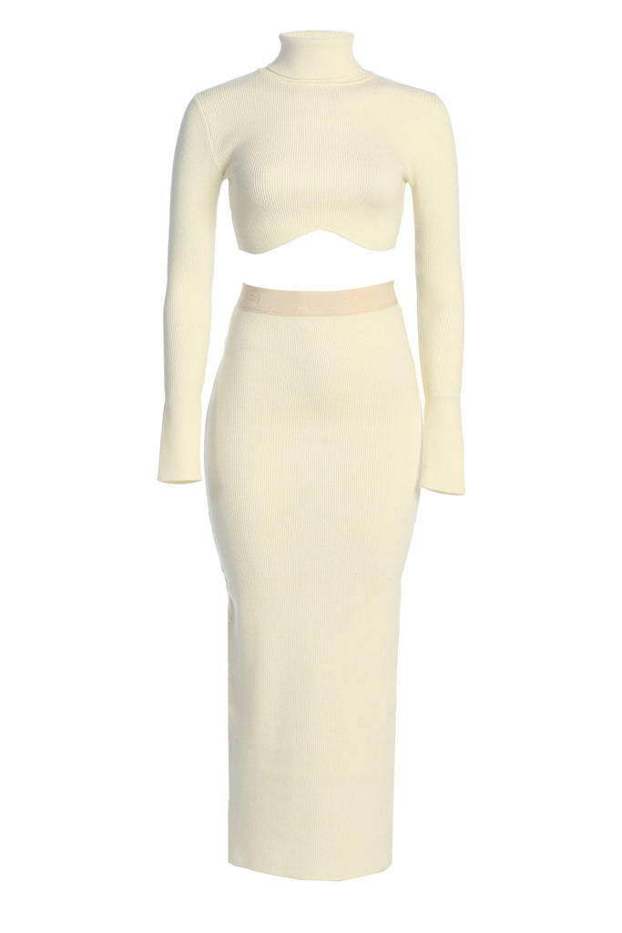 Buttercream Anise Ribbed Skirt Set