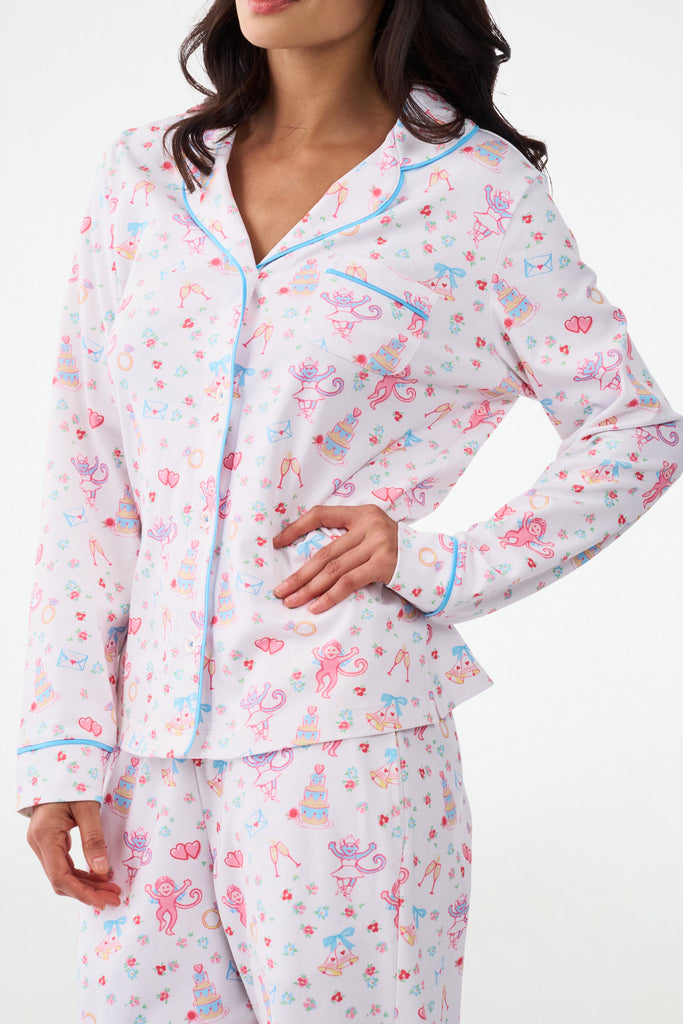 Monkey Said Yes Long Sleeve Polo Pajamas
