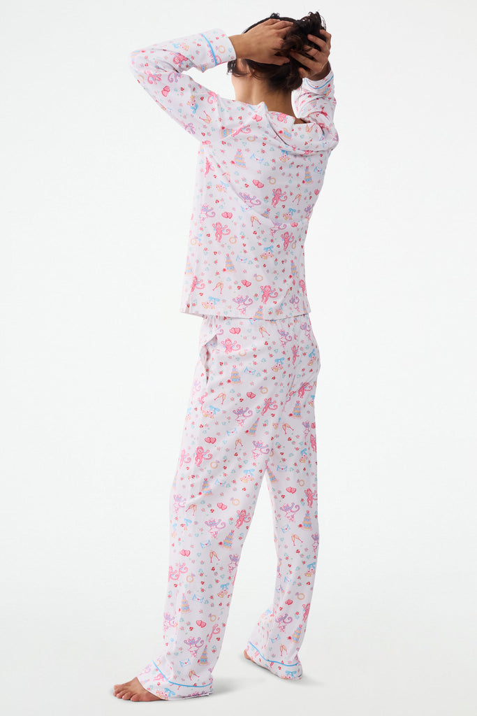 Monkey Said Yes Long Sleeve Polo Pajamas