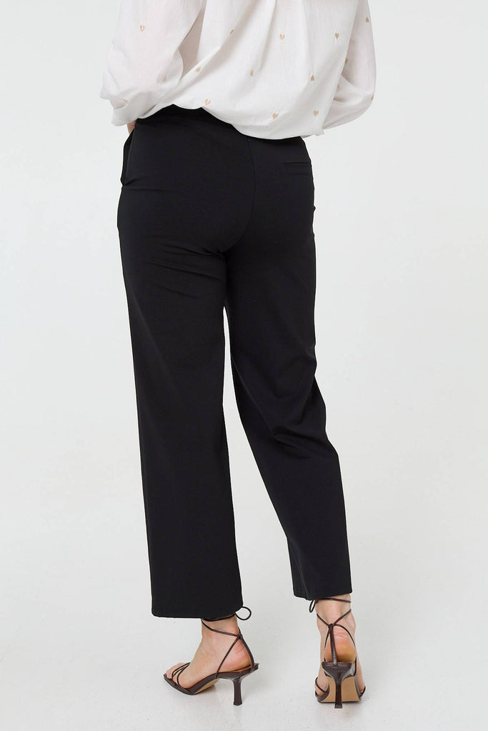 High Waist Straight Leg Cropped Trousers
