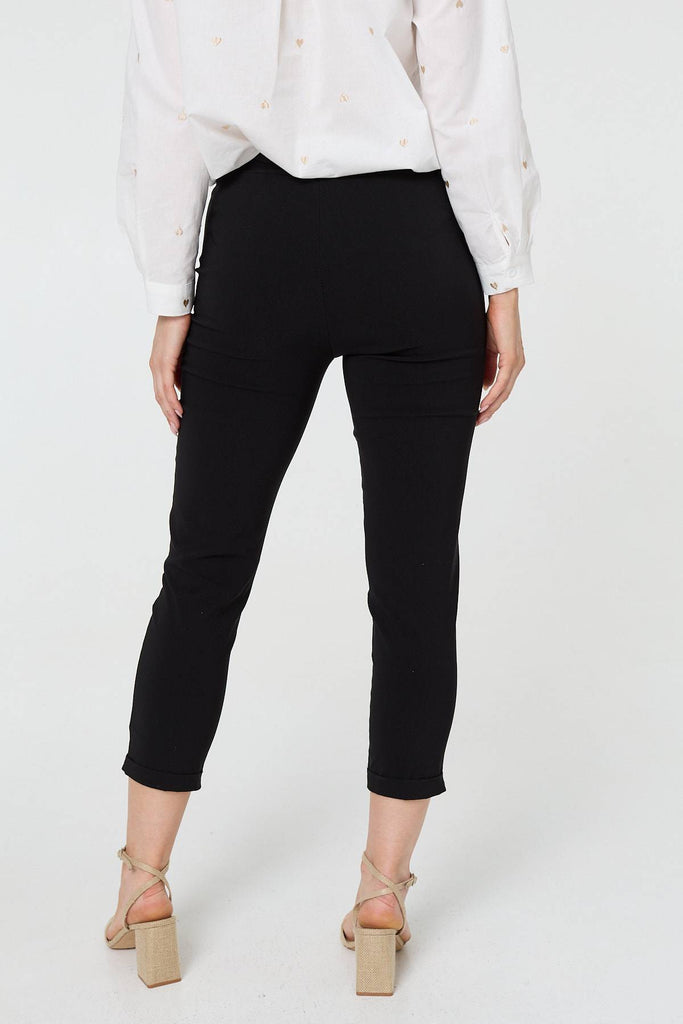 High Waist Slim Ankle Length Trousers