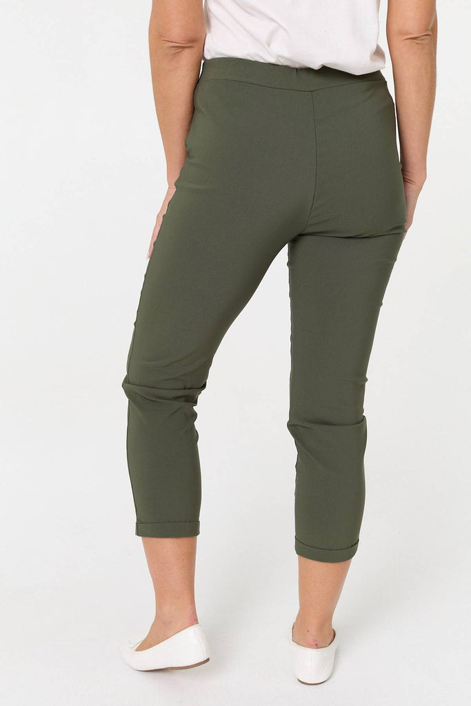 High Waist Slim Ankle Length Trousers