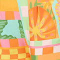 Tropical Tile Print Wide Leg Trousers
