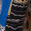 Patchwork Print Pocket Front Harem Pants