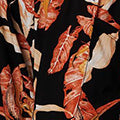Leaf Print High Waist Tassel Harem Pants
