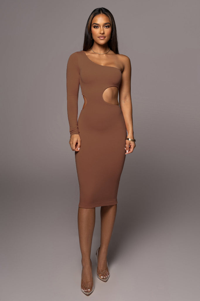 Pecan Yours Truly Midi Dress