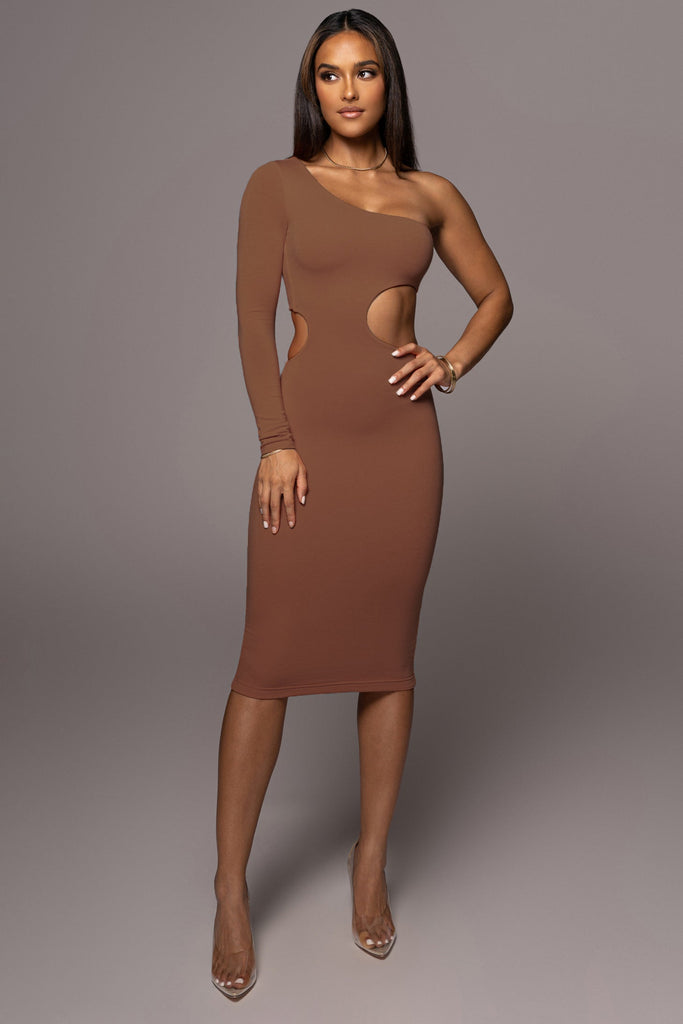 Pecan Yours Truly Midi Dress