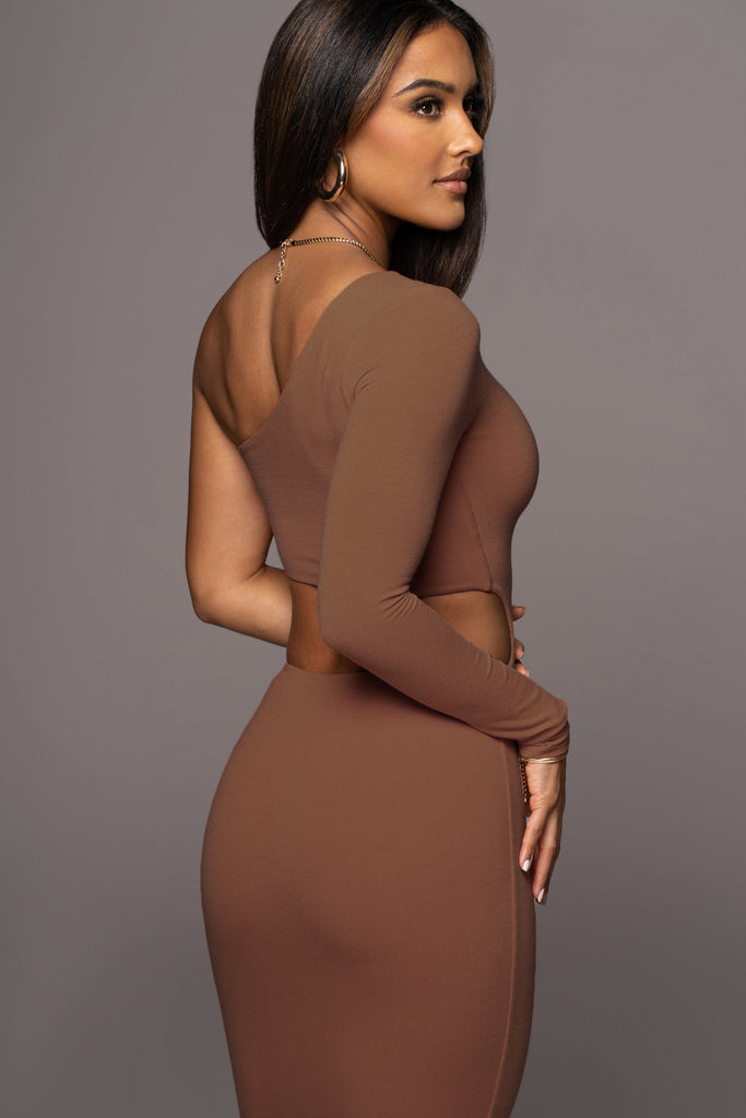 Pecan Yours Truly Midi Dress