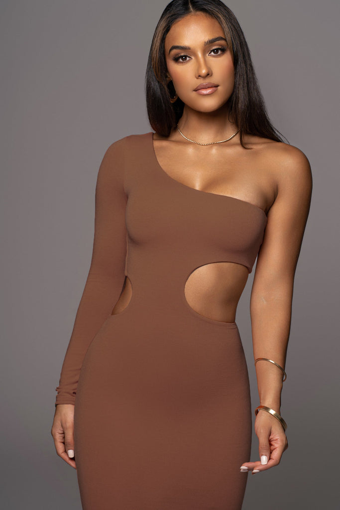 Pecan Yours Truly Midi Dress