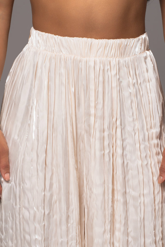 Cream Let's Get Away Satin Pant Set