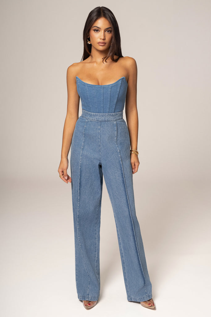Medium Wash  Fenix Reversible Denim Corset