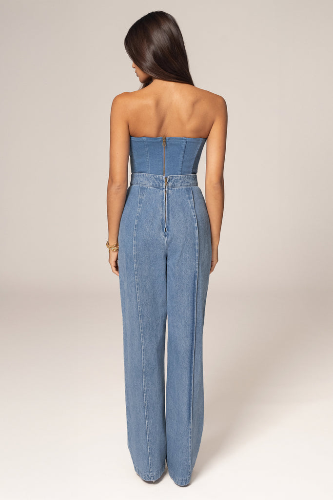 Medium Wash  Fenix Reversible Denim Corset