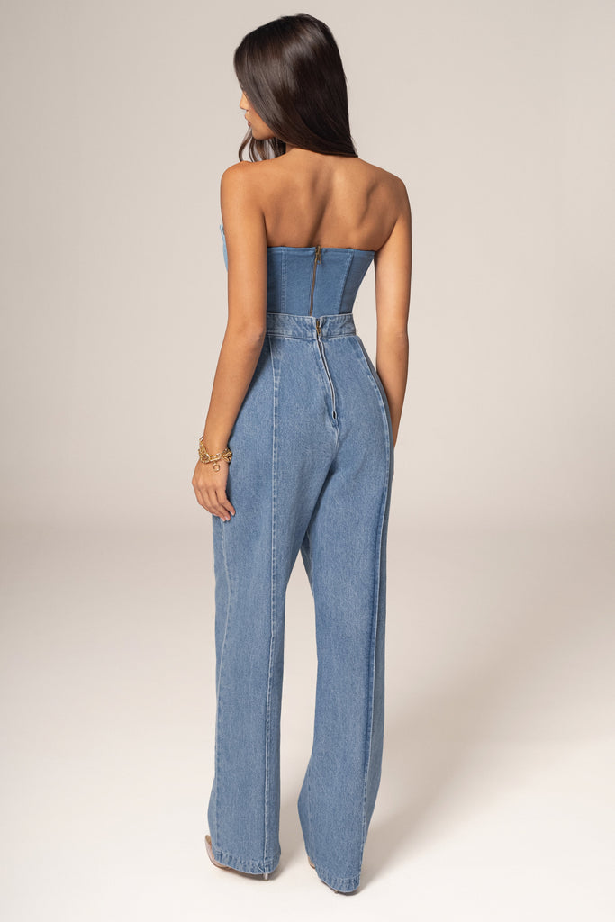 Medium Wash  Fenix Reversible Denim Corset