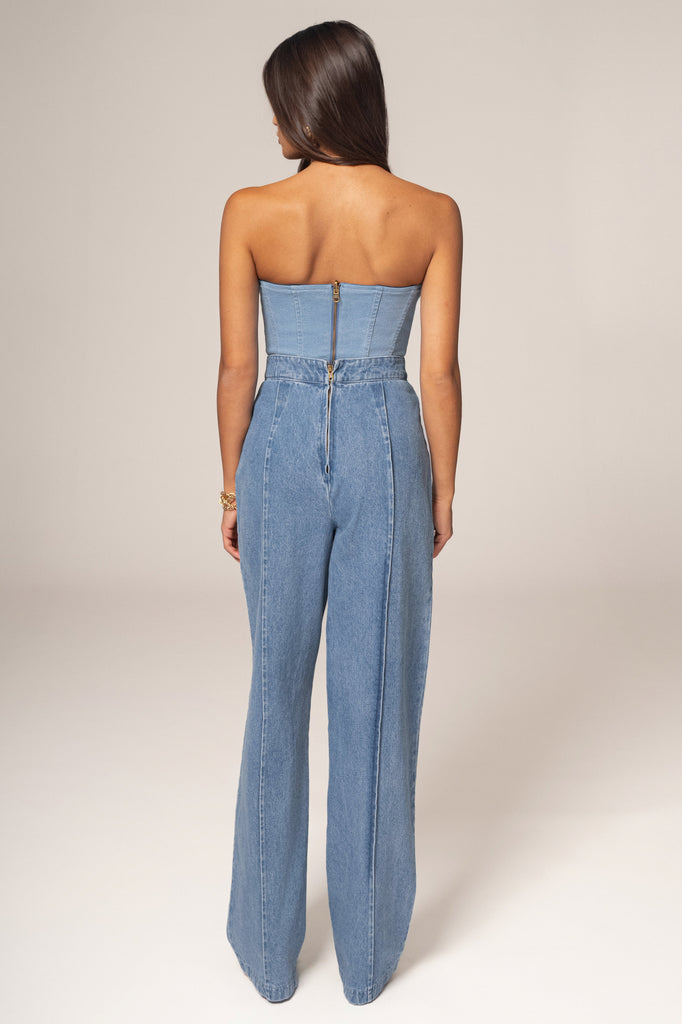 Medium Wash  Fenix Reversible Denim Corset