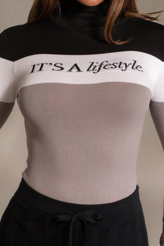 Grey Lifestyle Knit Bodysuit