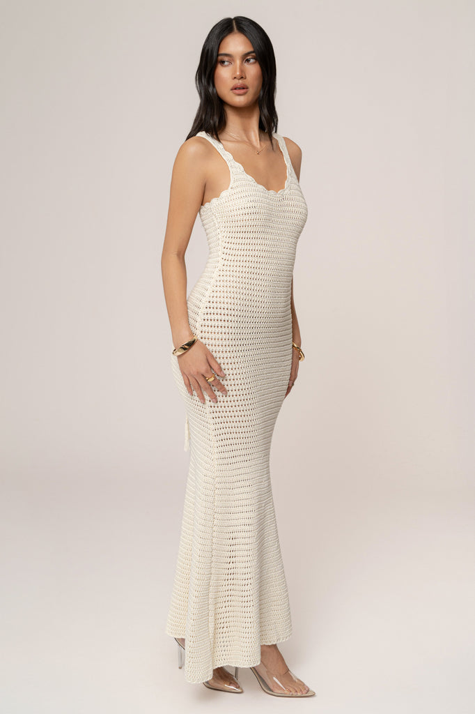 Ivory Halo Crochet Maxi Dress