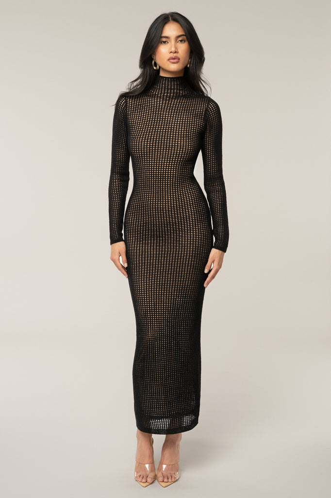 Black Rosabelle Knit Maxi Dress