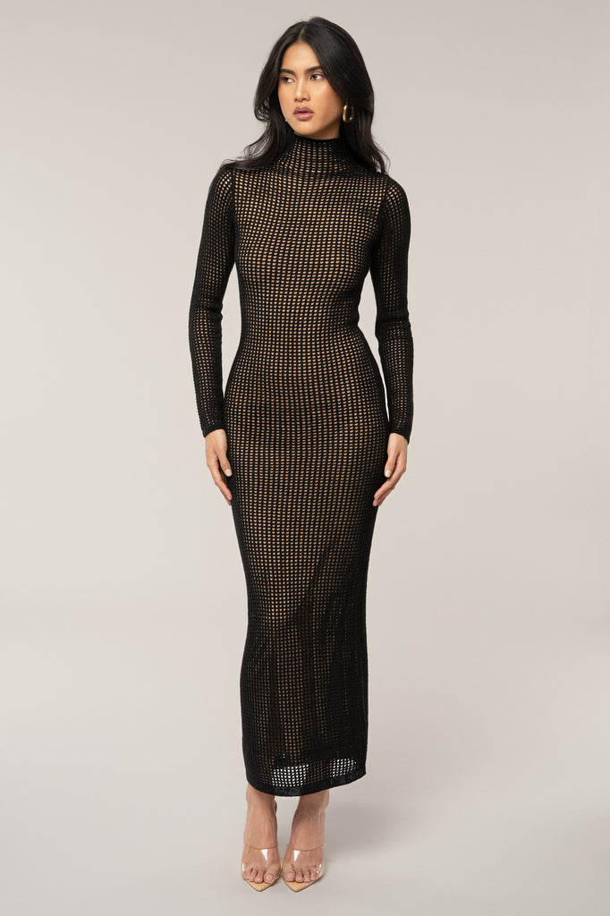 Black Rosabelle Knit Maxi Dress