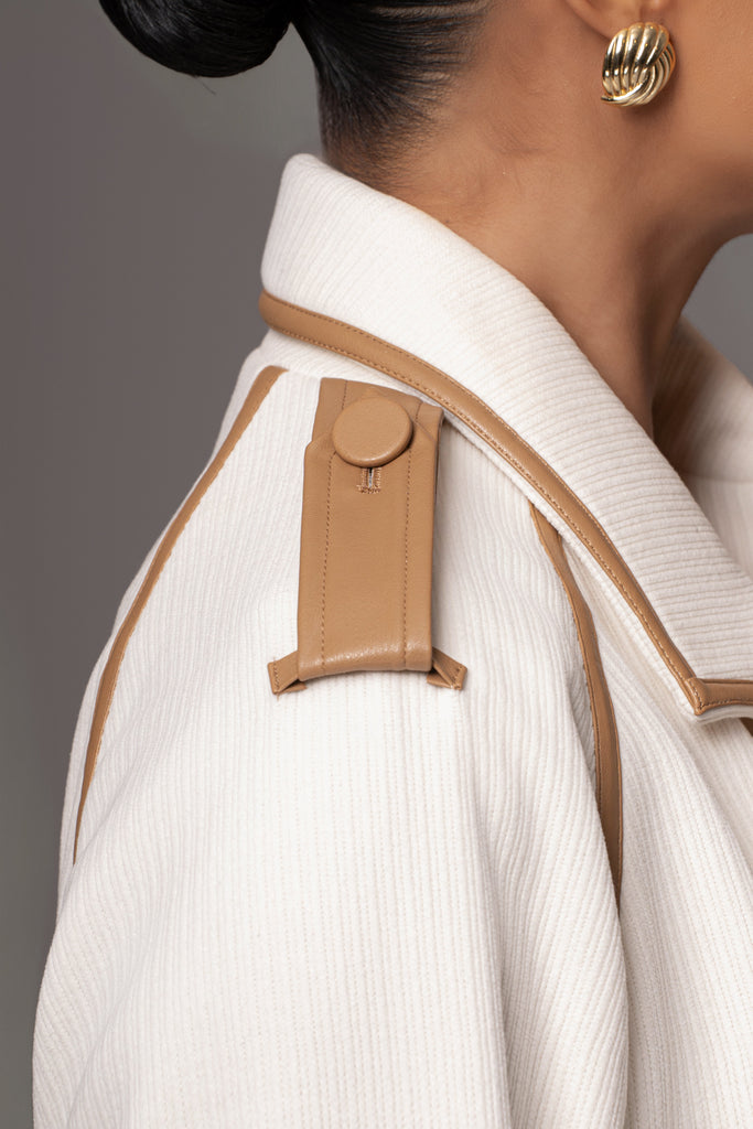 Ivory Mikaela Contrast Jacket