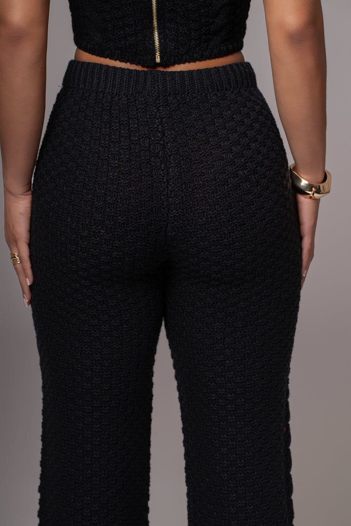 Black Madison Knit Pants