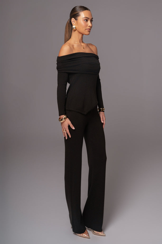 Black Sophie Off The Shoulder Top