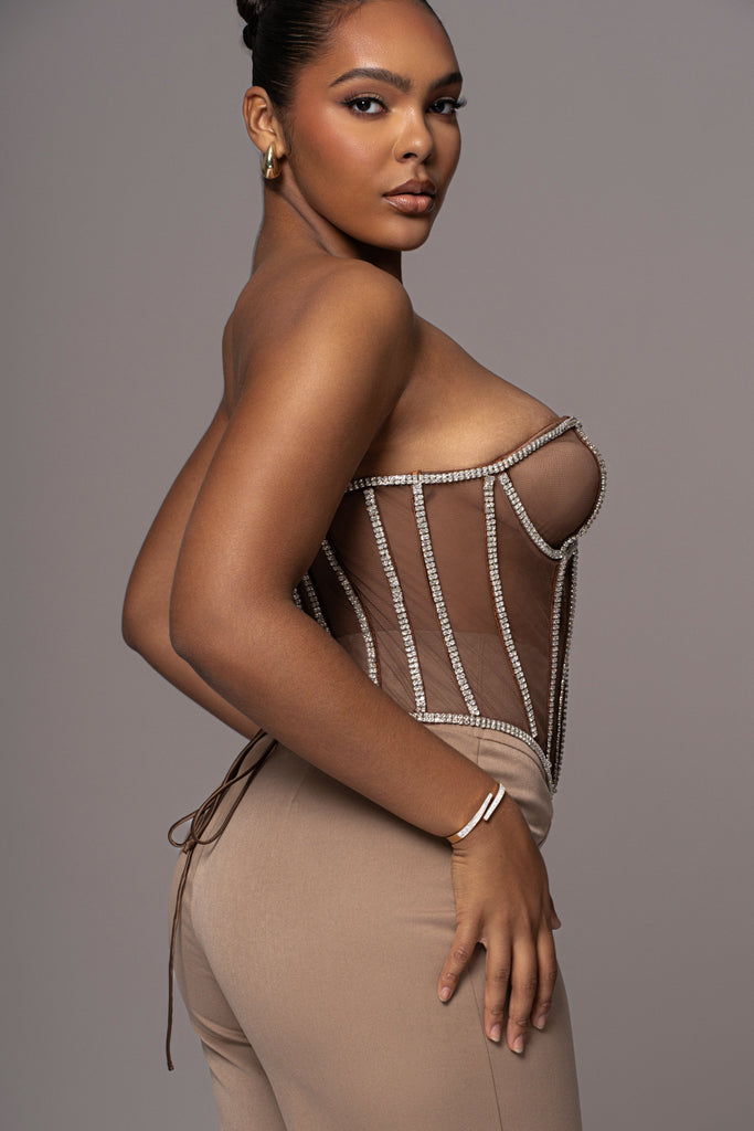 Dark Limited Edition Rhinestone Crystal Corset