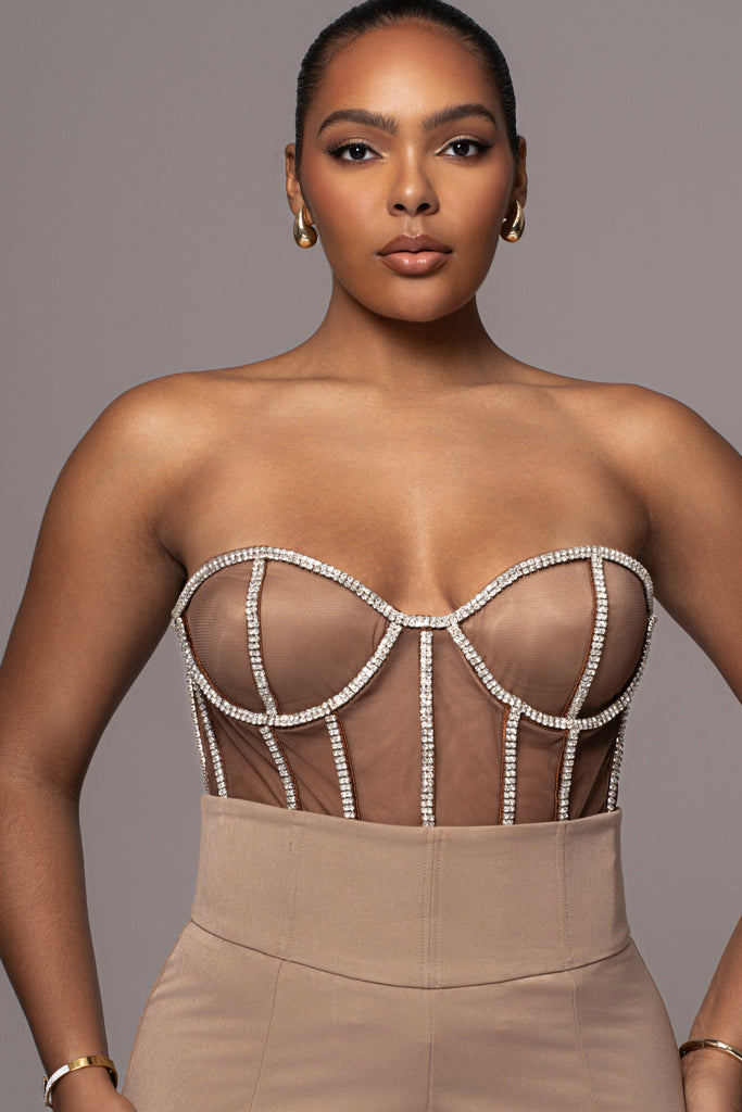 Dark Limited Edition Rhinestone Crystal Corset