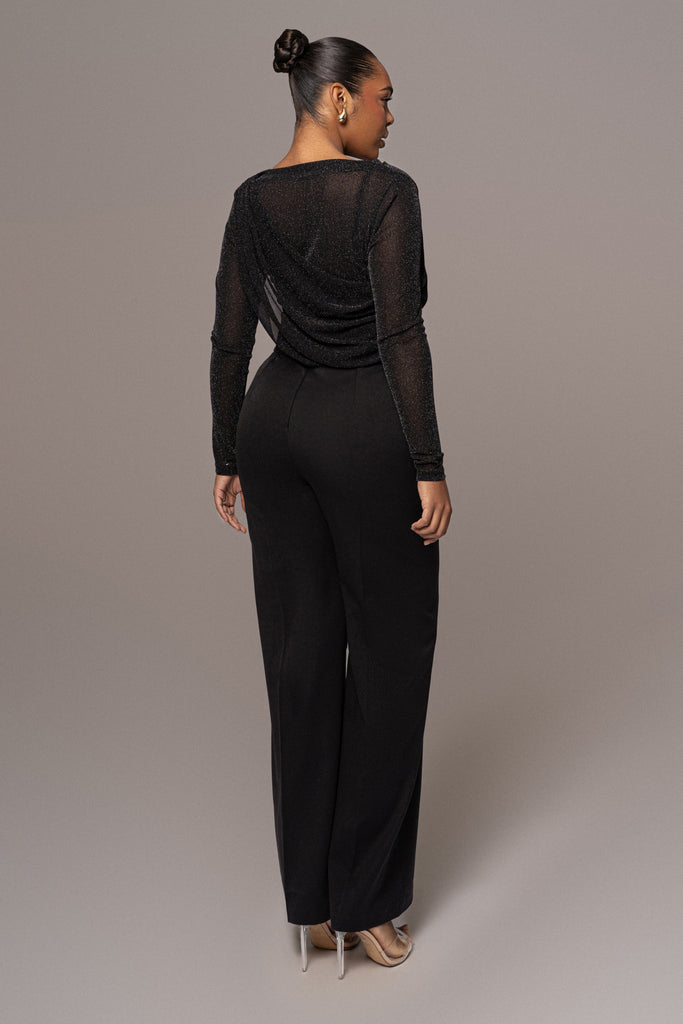 Black Aubrianna Gathered Top