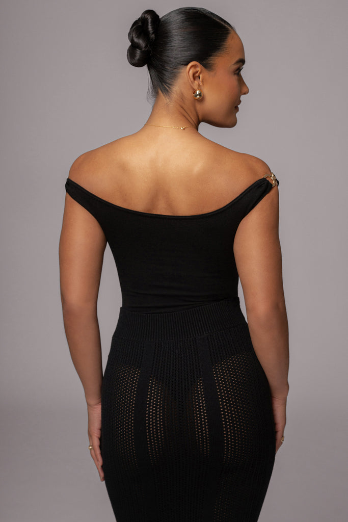 Black Off The Shoulder Bodysuit