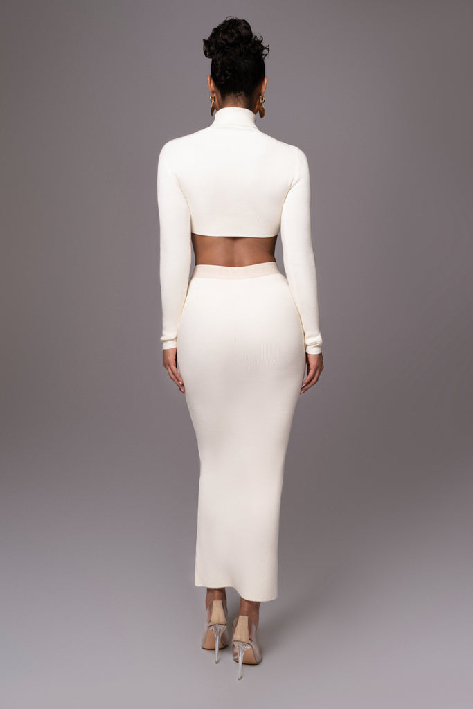 Buttercream Anise Ribbed Skirt Set