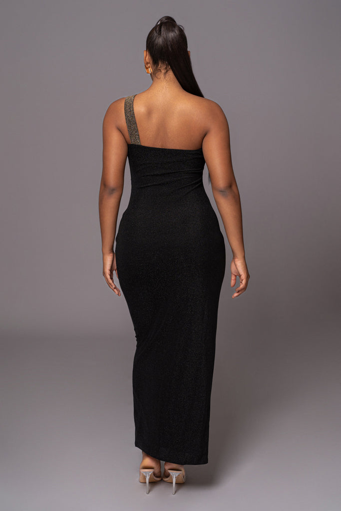 Black Johan One Shoulder Maxi Dress